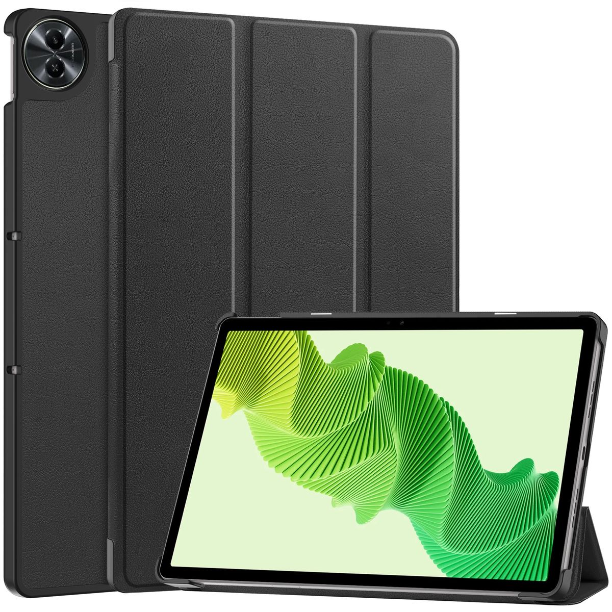 Schutzhülle für Realme Pad 2 11.5, Bizon Case Tab Croc, Schwarz