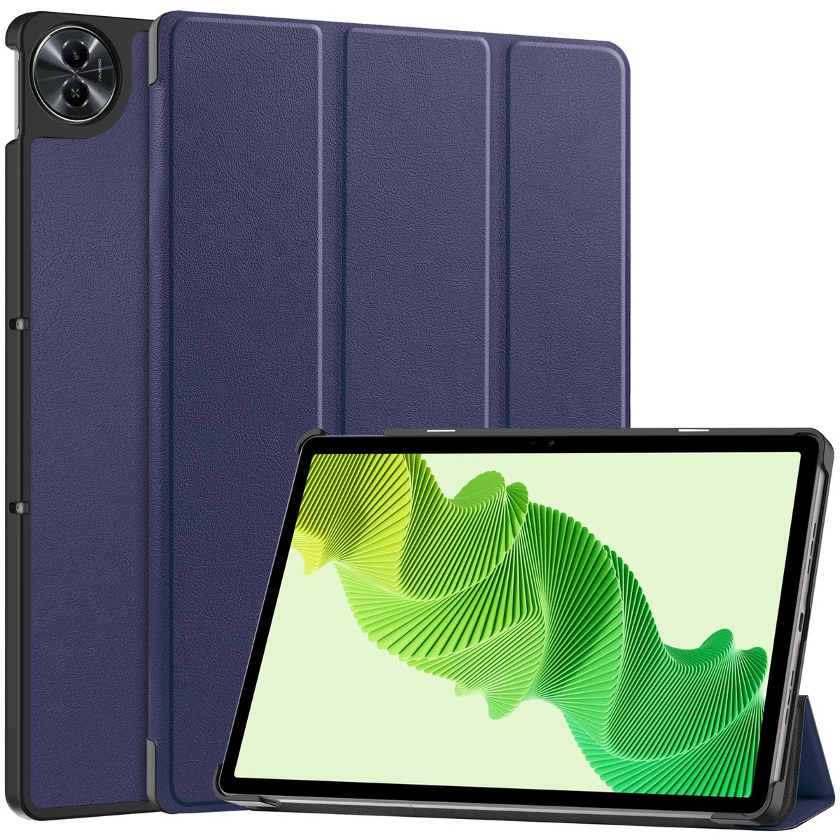 Schutzhülle für Realme Pad 2 11.5, Bizon Case Tab Croc, Marineblau