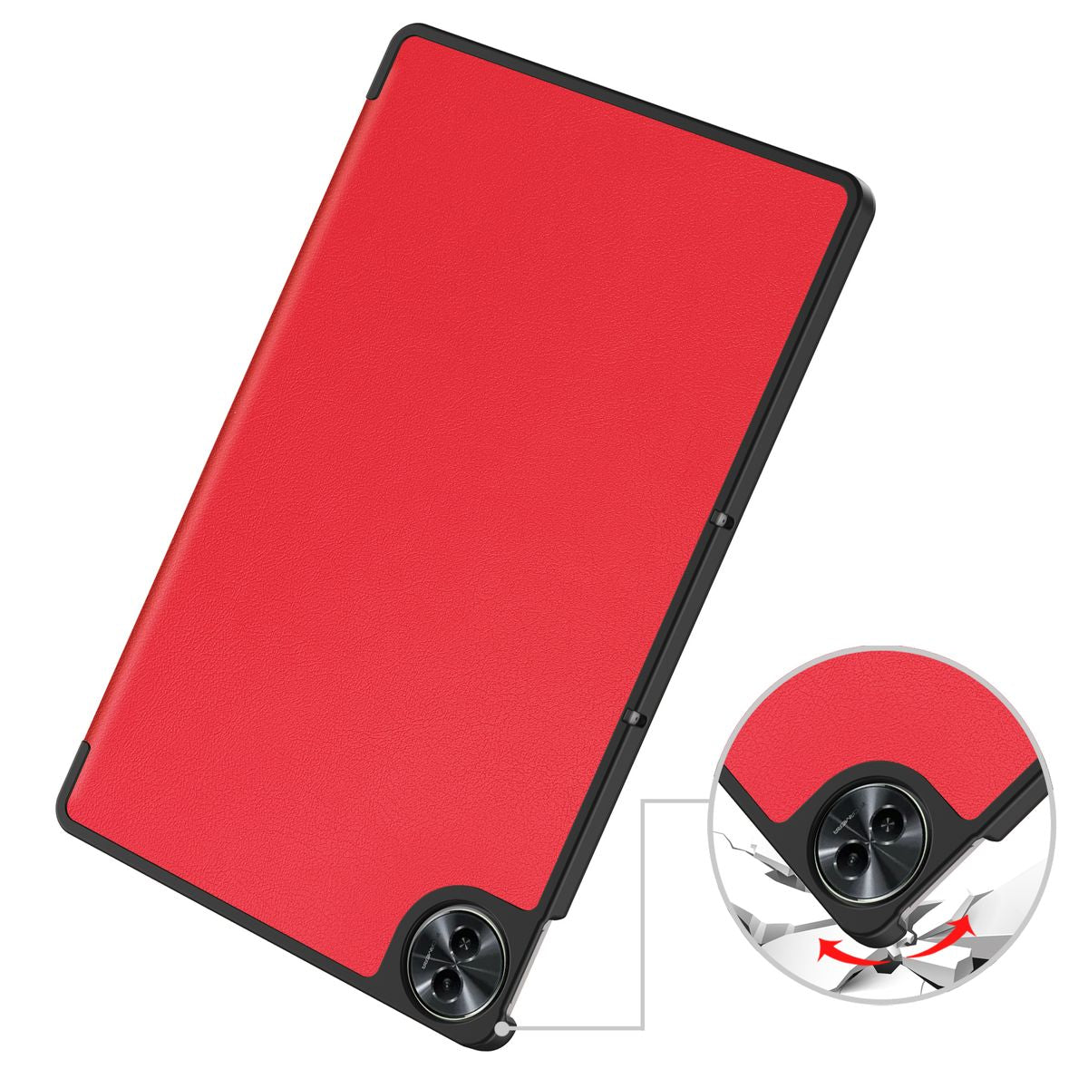Schutzhülle für Realme Pad 2 11.5, Bizon Case Tab Croc, Rot