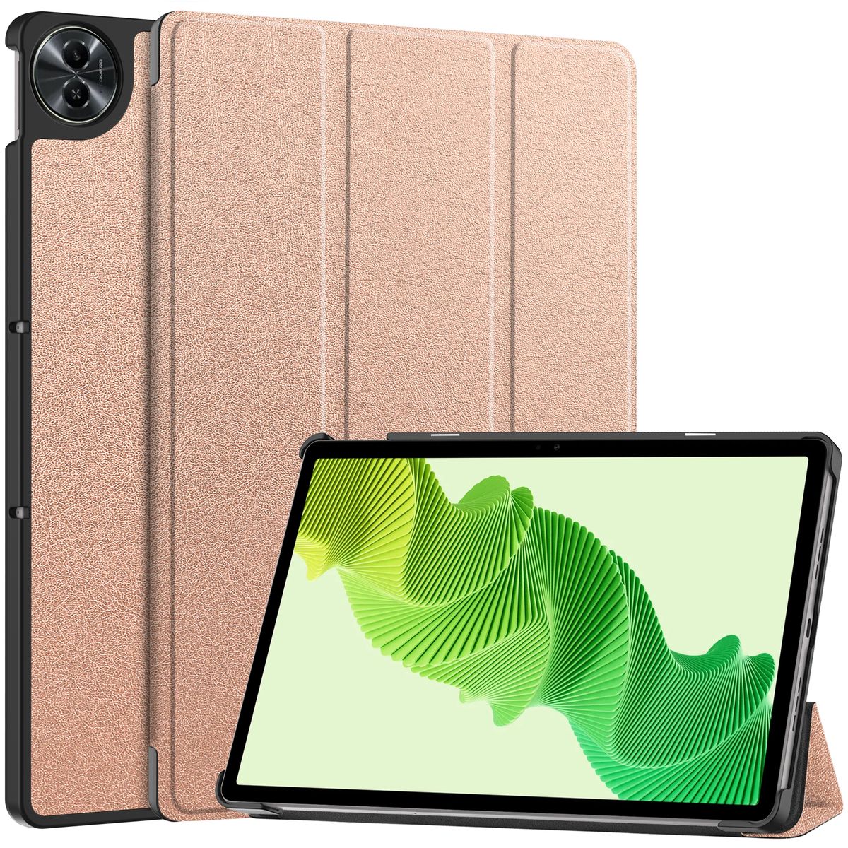 Schutzhülle für Realme Pad 2 11.5, Bizon Case Tab Croc, Rose Gold