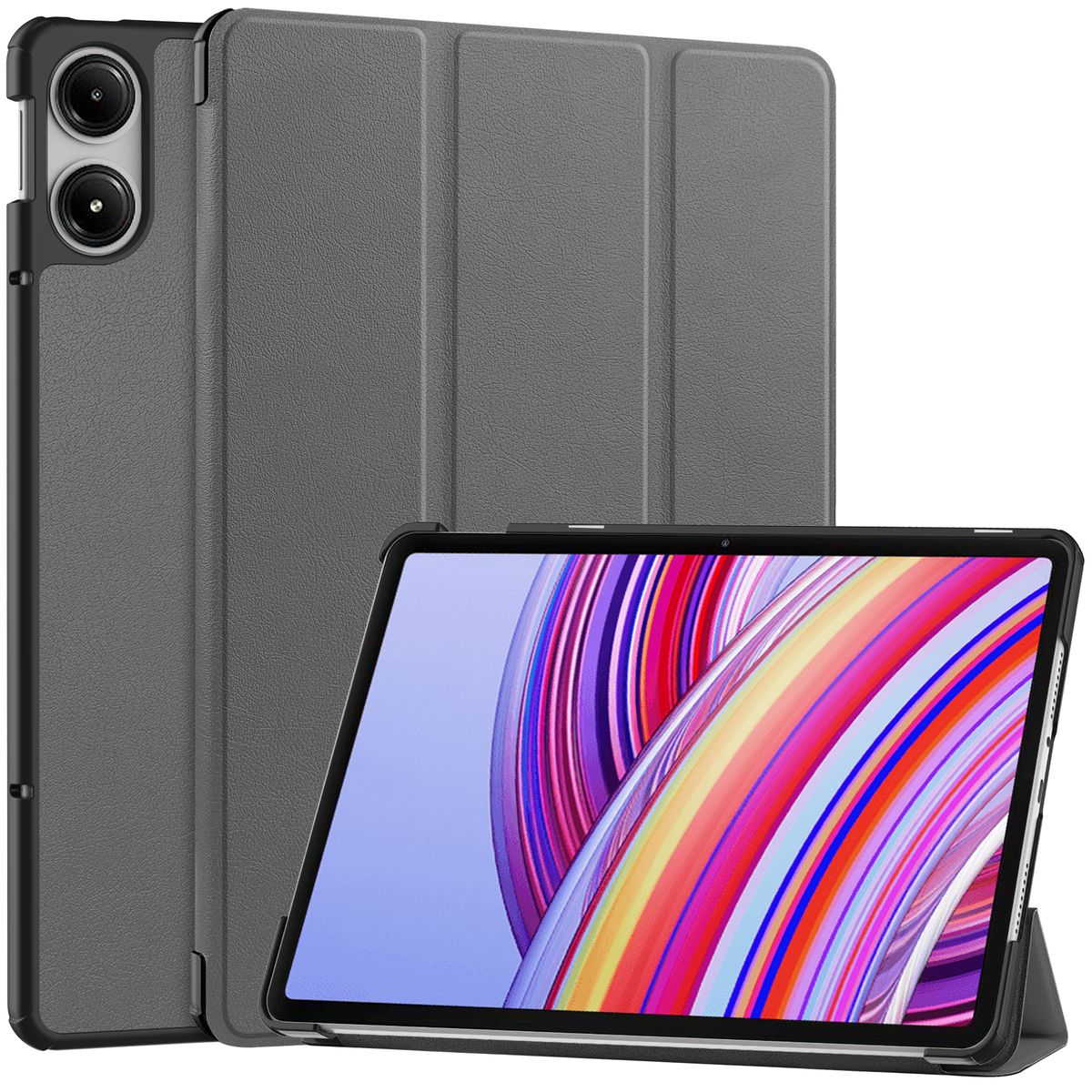 Schutzhülle für Xiaomi Redmi Pad Pro 12.1, Bizon Case Tab Croc, Grau