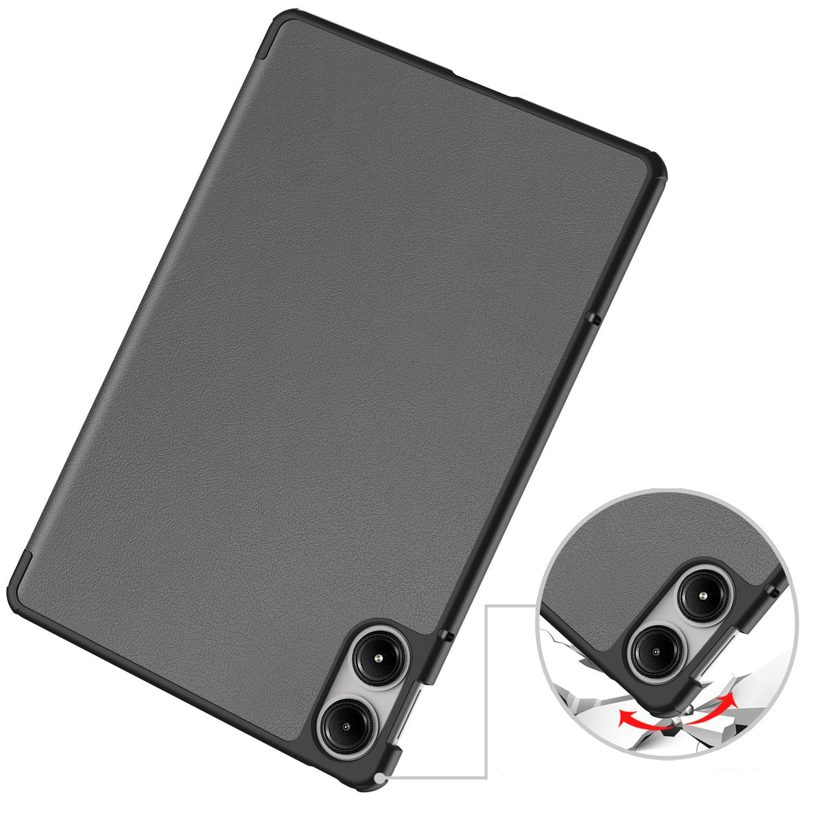 Schutzhülle für Xiaomi Redmi Pad Pro 12.1, Bizon Case Tab Croc, Grau