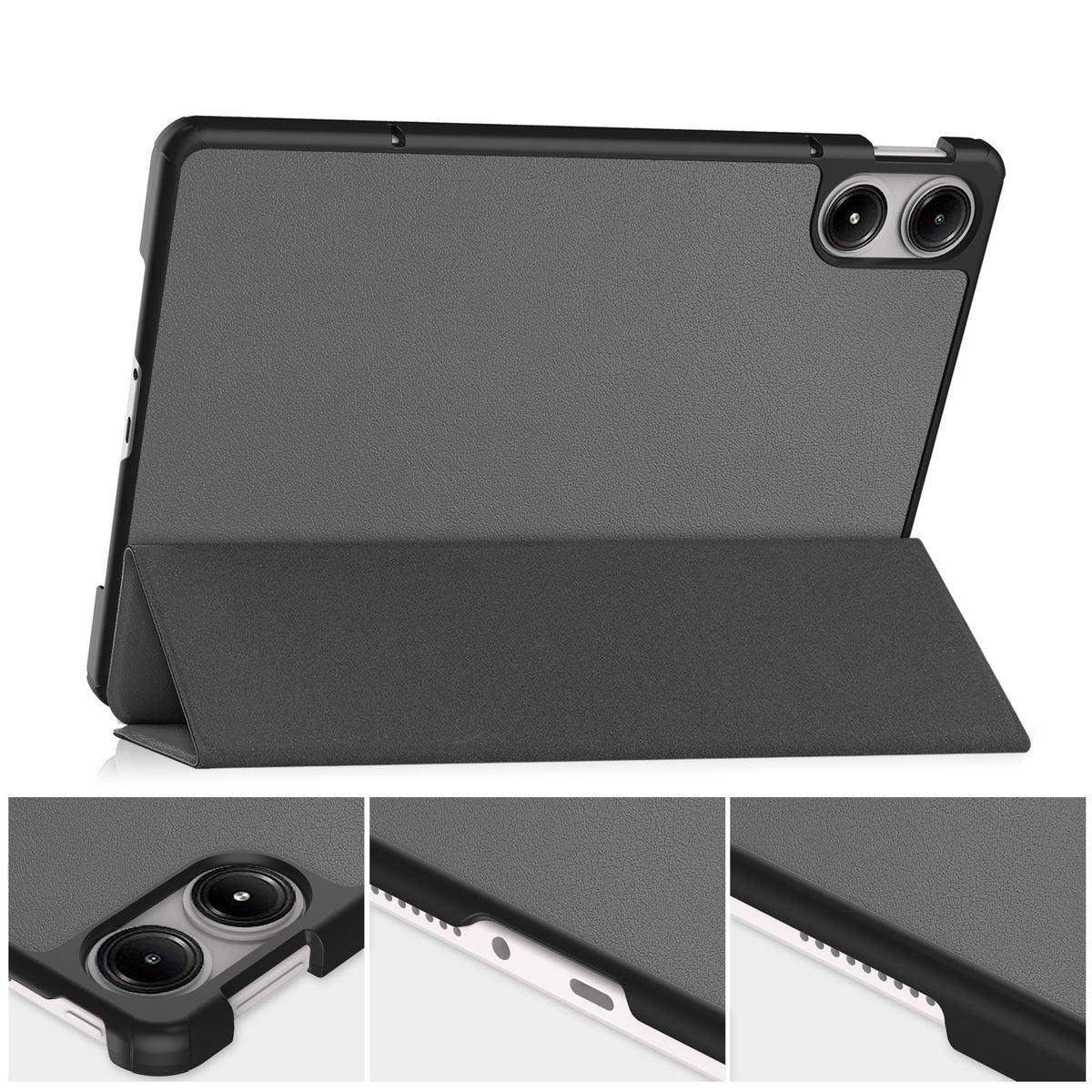 Schutzhülle für Xiaomi Redmi Pad Pro 12.1, Bizon Case Tab Croc, Grau