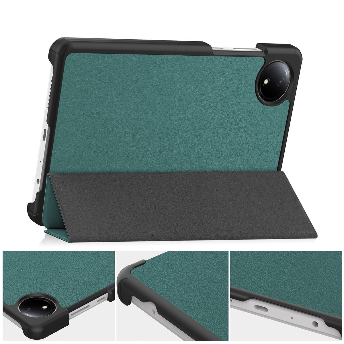 Schutzhülle für Xiaomi Redmi Pad SE 8.7, Bizon Case Tab Croc, Dunkelgrün