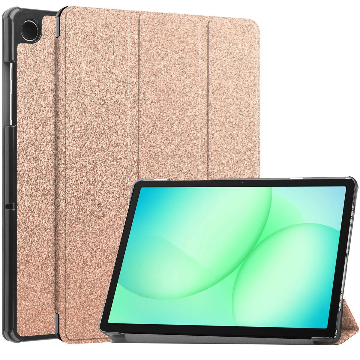 Schutzhülle für Galaxy Tab A11 Plus / A9 Plus, Bizon Case Tab Croc, Rosegold