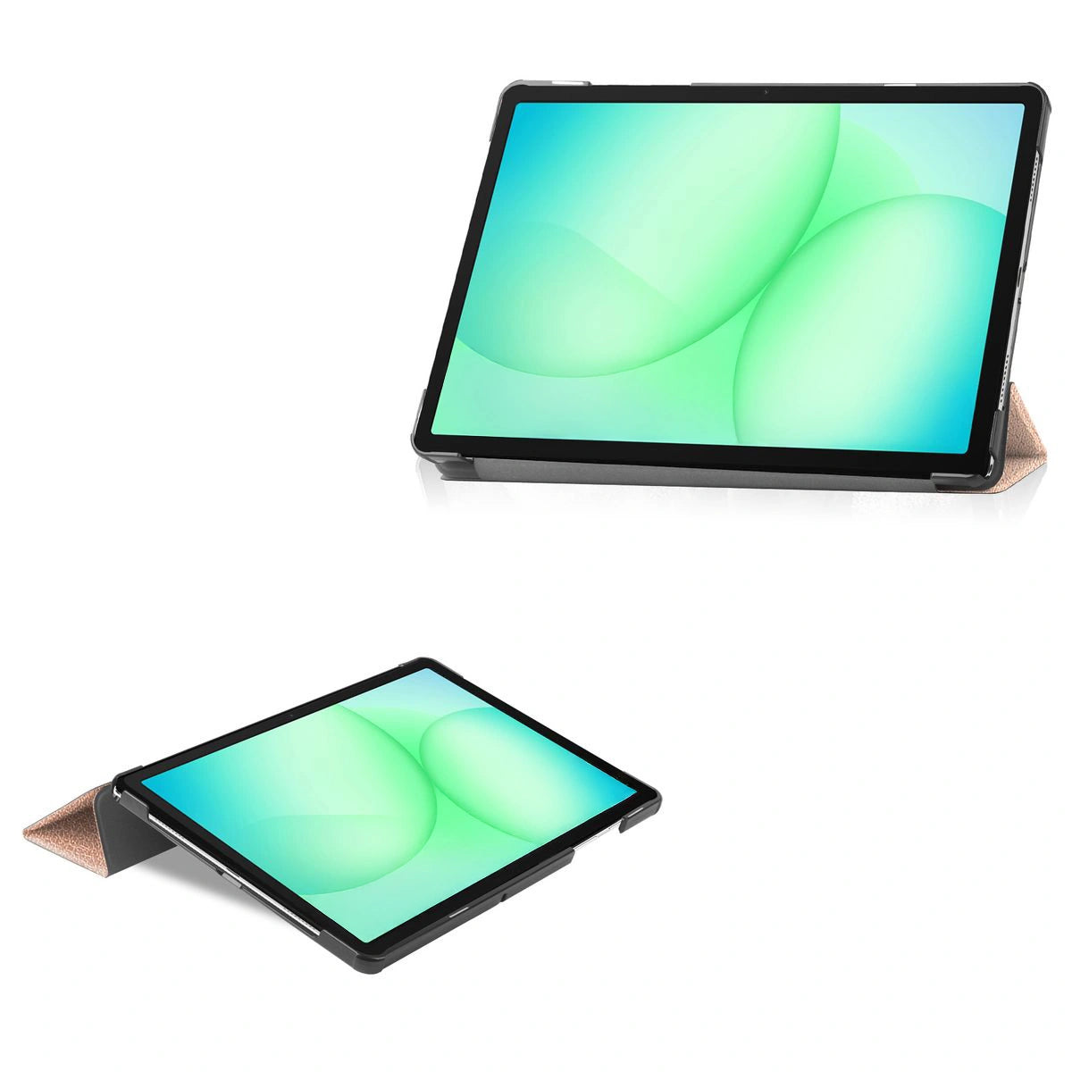 Schutzhülle für Galaxy Tab A11 Plus / A9 Plus, Bizon Case Tab Croc, Rosegold