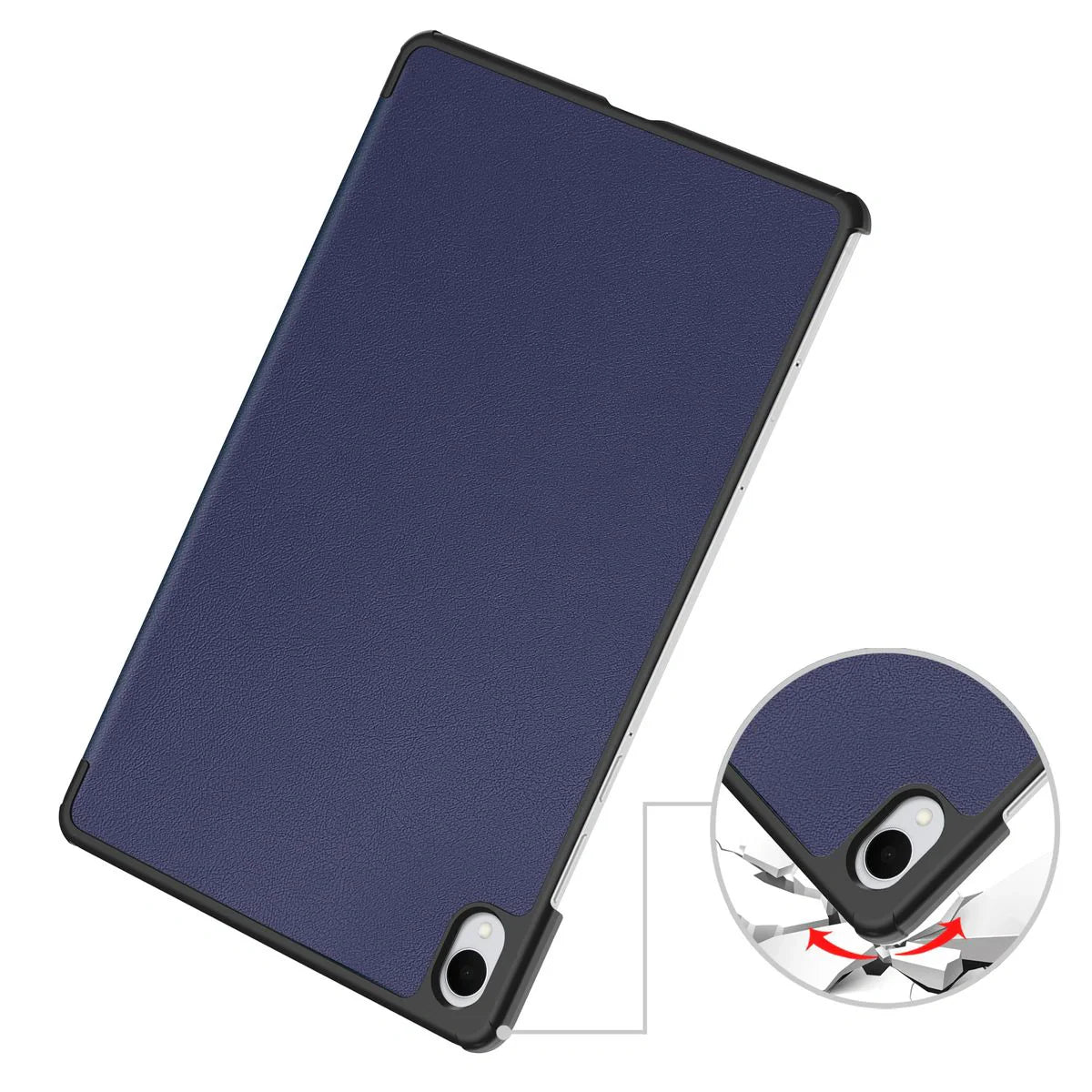 Schutzhülle für Galaxy Tab S11, Bizon Case Tab Croc, Dunkelblau