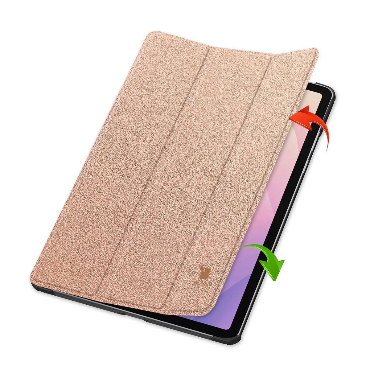Schutzhülle für Galaxy Tab S11, Bizon Case Tab Croc, Rosegold