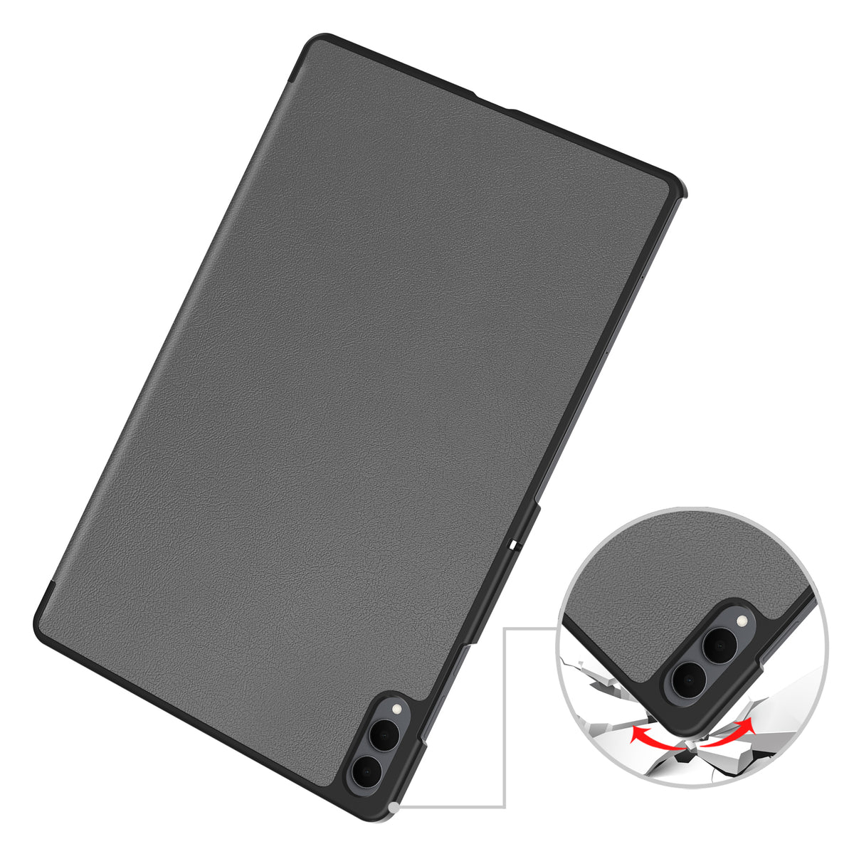 Schutzhülle für Galaxy Tab S11 Ultra, Bizon Case Tab Croc, Grau
