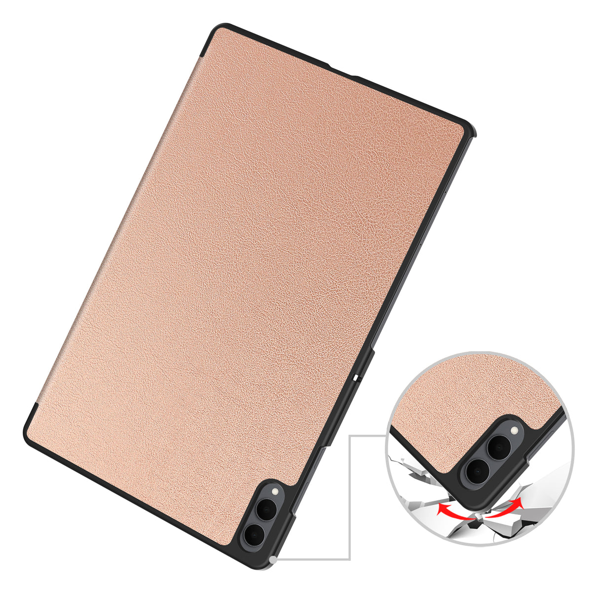 Schutzhülle für Galaxy Tab S11 Ultra, Bizon Case Tab Croc, Rosegold