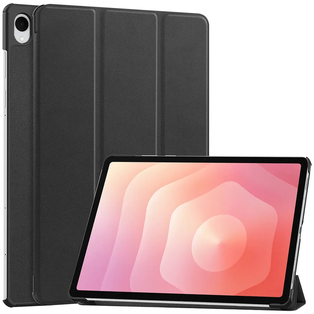 Handyhülle mit Klappe für Galaxy Tab S12 Plus, Bizon Case Tab Croc, Schwarz (1/8)