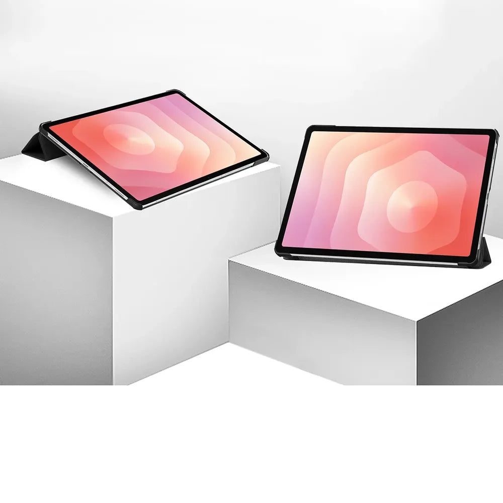 Handyhülle mit Klappe für Galaxy Tab S12 Plus, Bizon Case Tab Croc, Dunkelblau (2/8)
