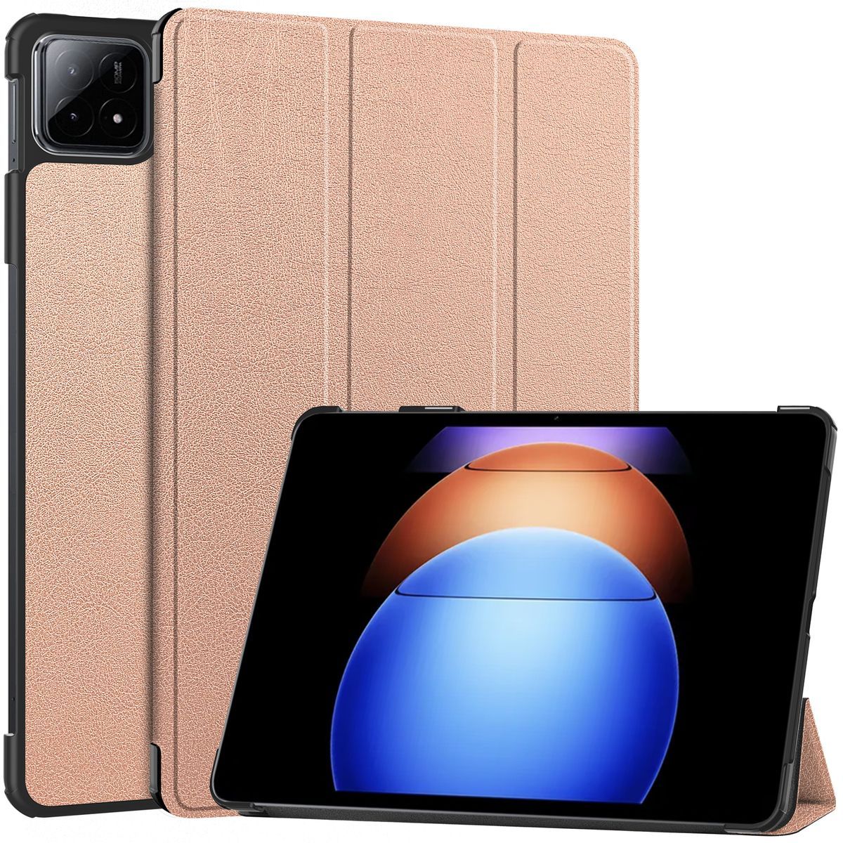 Schutzhülle für Xiaomi Pad 6S Pro, Bizon Case Tab Croc, Rosegold
