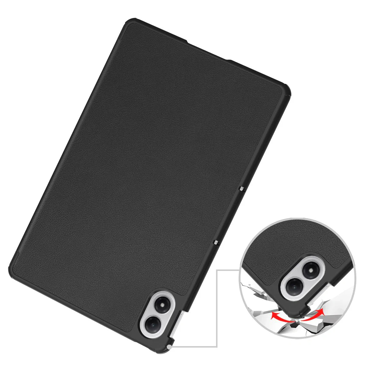 Schutzhülle für Xiaomi POCO Pad M1 / Redmi Pad 2 Pro, Bizon Case Tab Croc, Schwarz