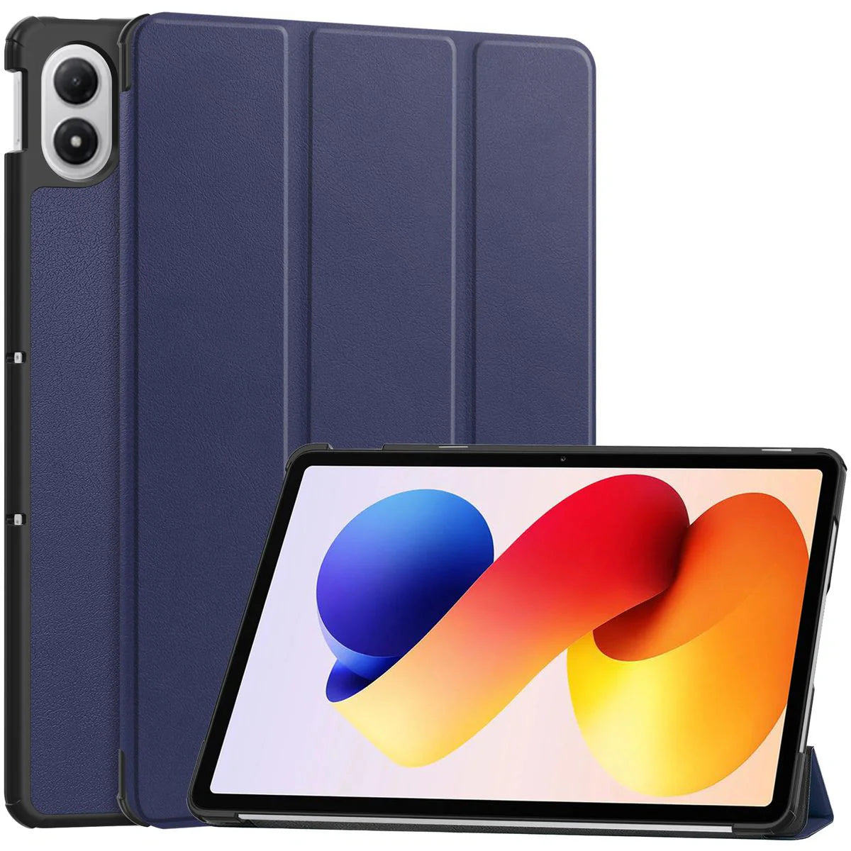 Schutzhülle für Xiaomi POCO Pad M1 / Redmi Pad 2 Pro, Bizon Case Tab Croc, Dunkelblau