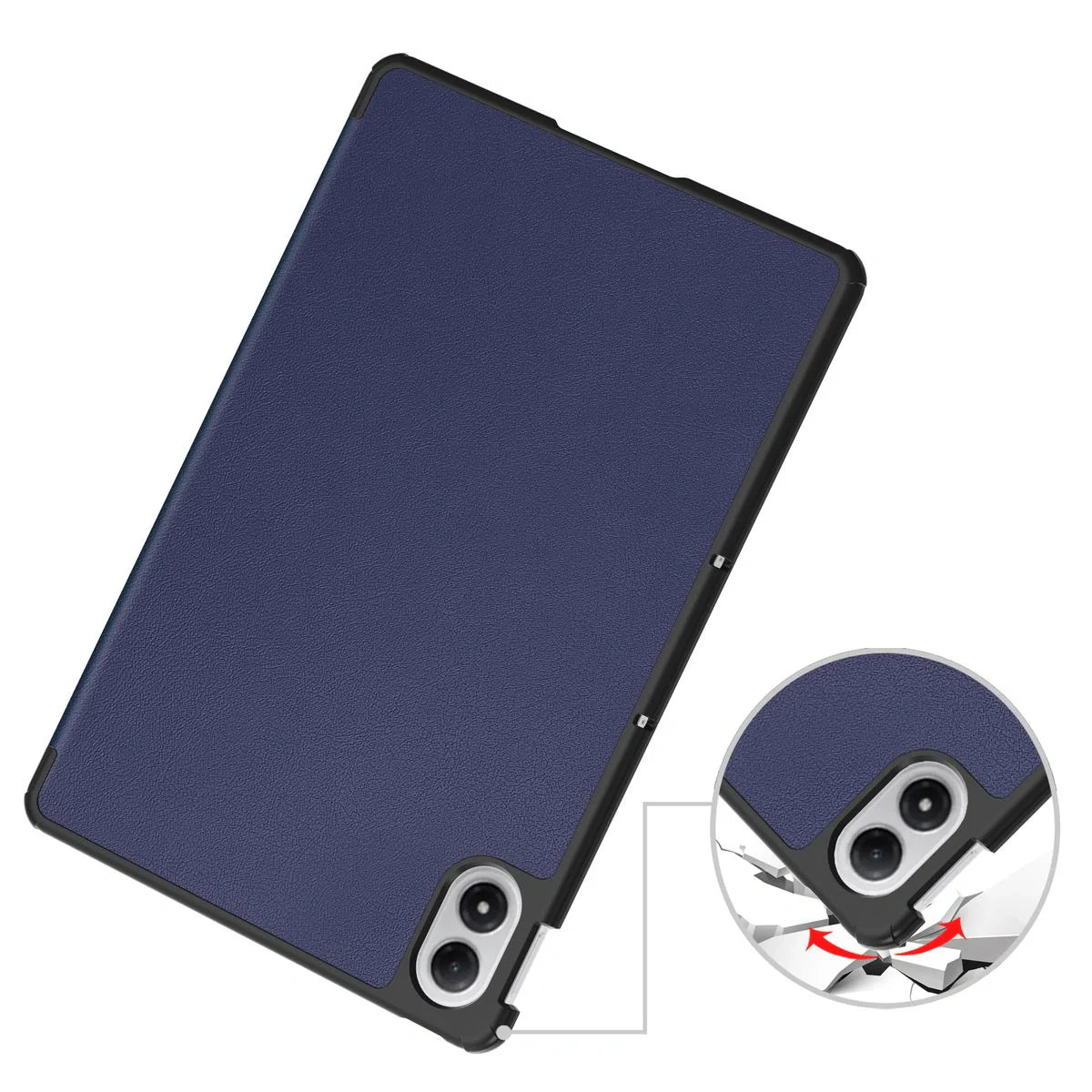 Schutzhülle für Xiaomi POCO Pad M1 / Redmi Pad 2 Pro, Bizon Case Tab Croc, Dunkelblau