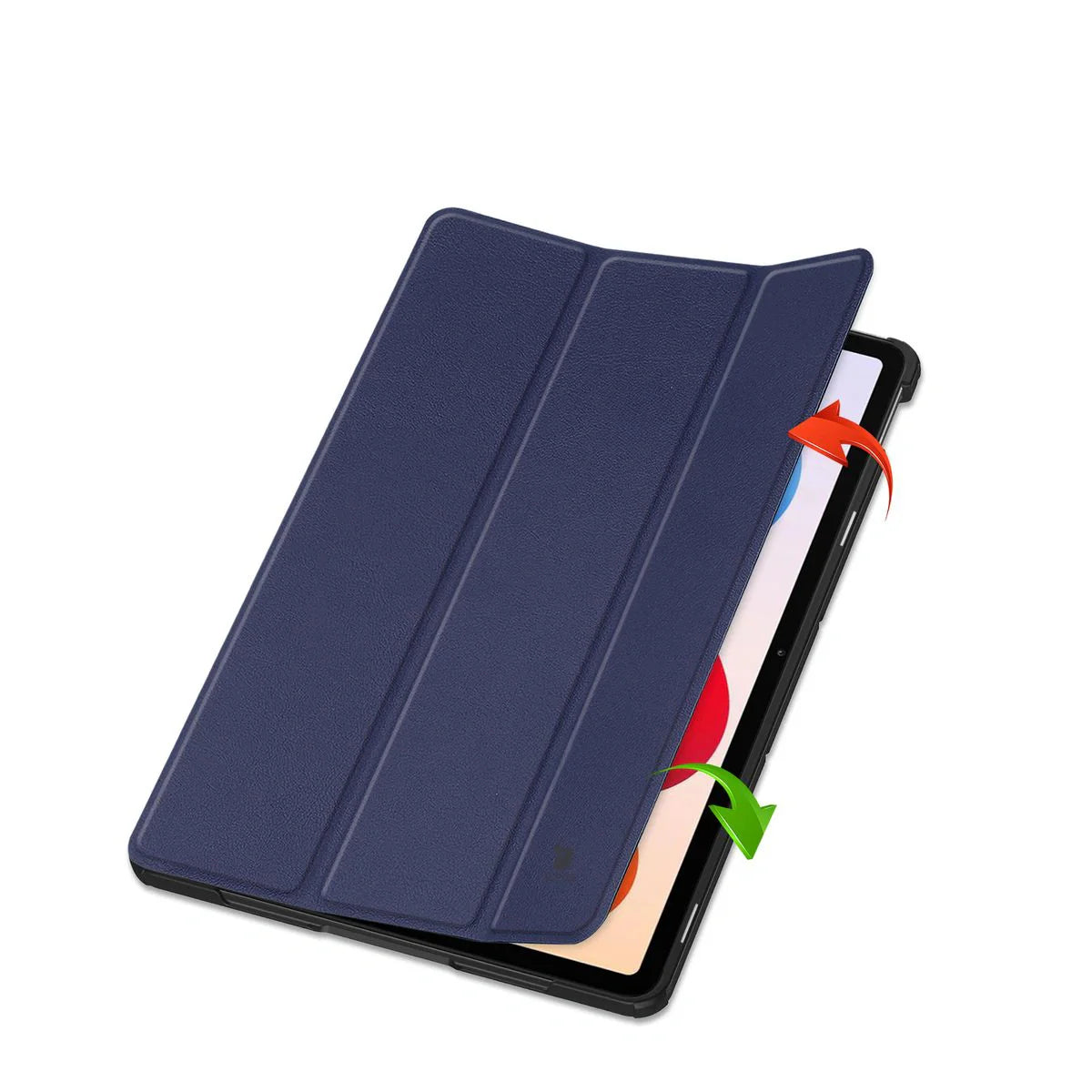 Schutzhülle für Xiaomi POCO Pad M1 / Redmi Pad 2 Pro, Bizon Case Tab Croc, Dunkelblau