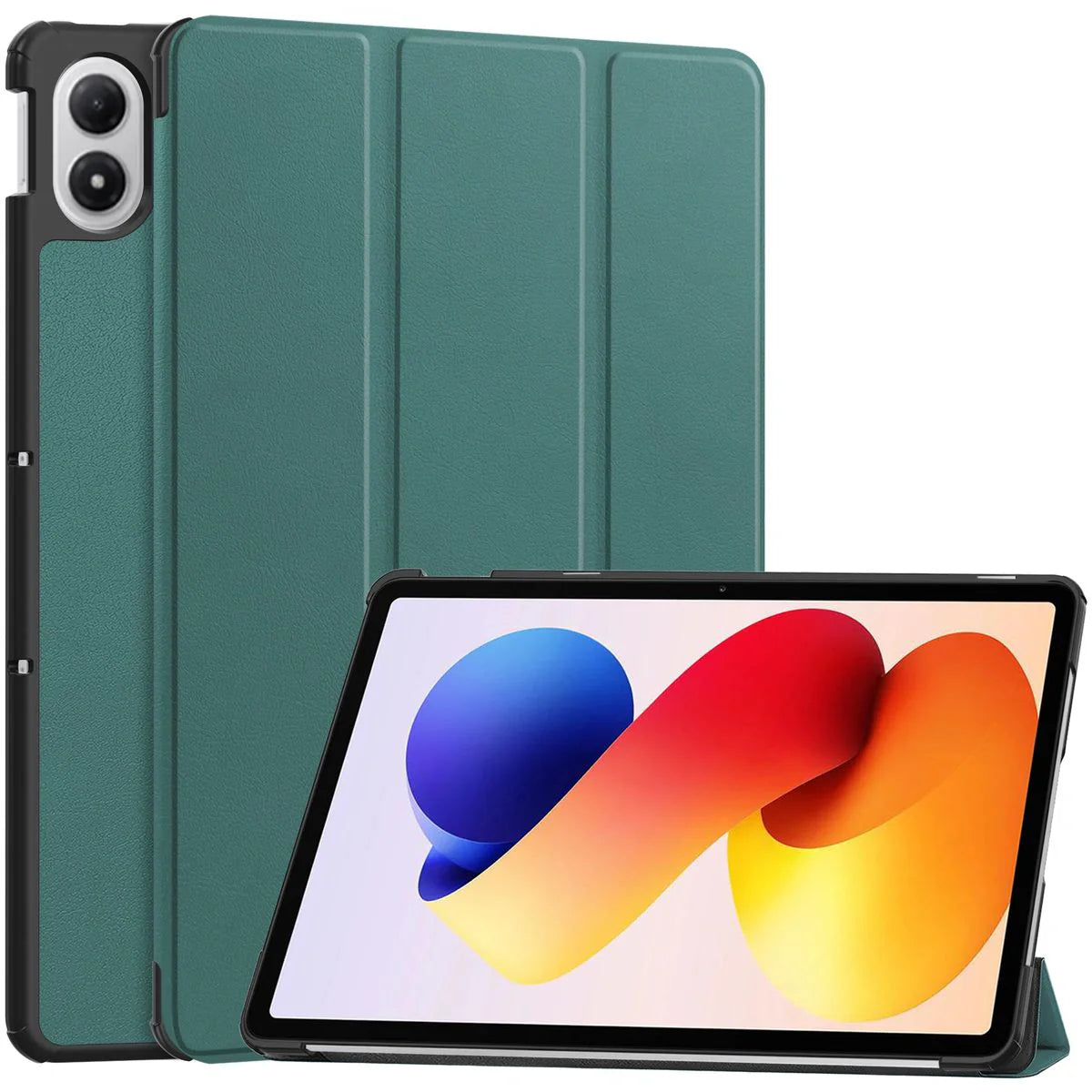 Schutzhülle für Xiaomi POCO Pad M1 / Redmi Pad 2 Pro, Bizon Case Tab Croc, Dunkelgrün