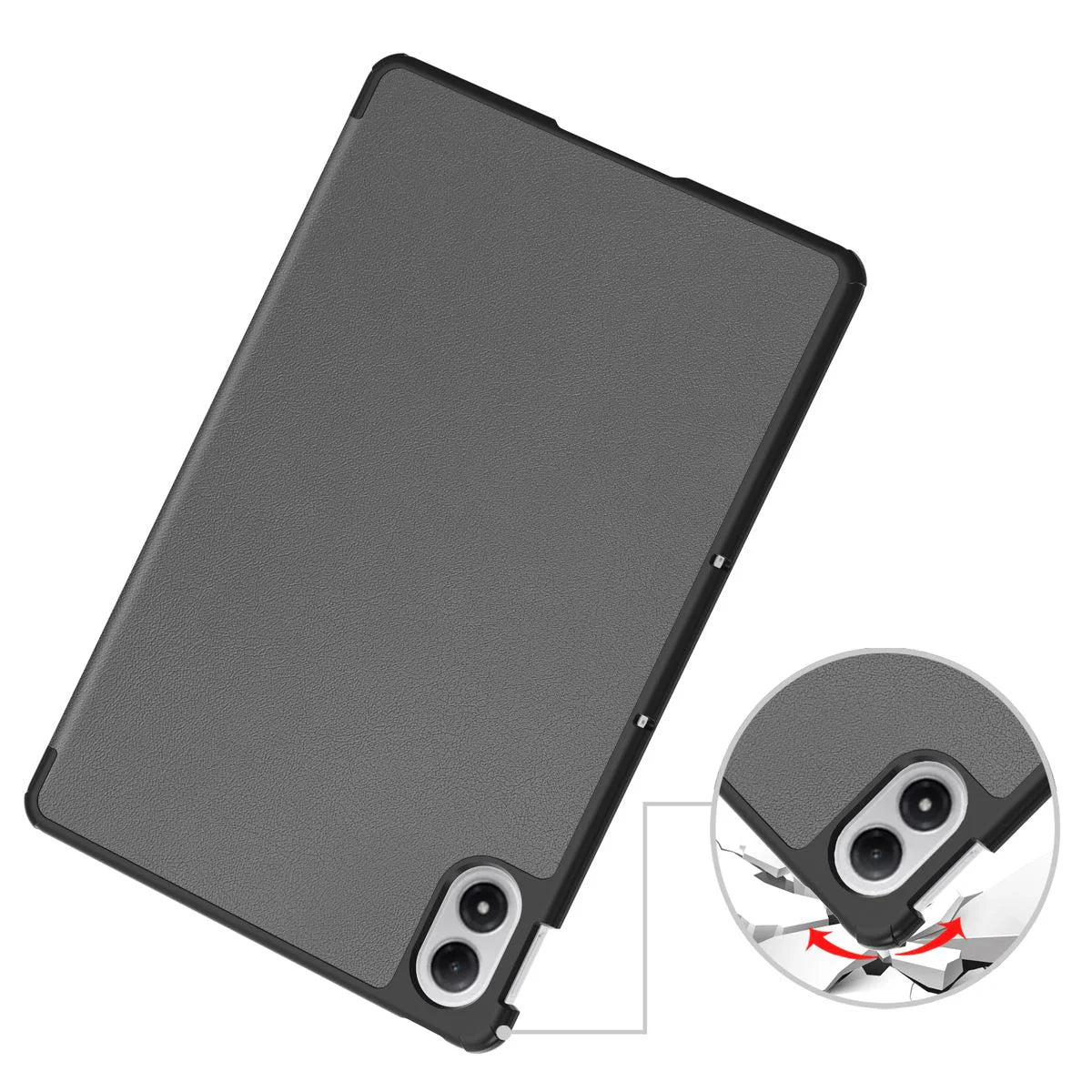Schutzhülle für Xiaomi POCO Pad M1 / Redmi Pad 2 Pro, Bizon Case Tab Croc, Grau