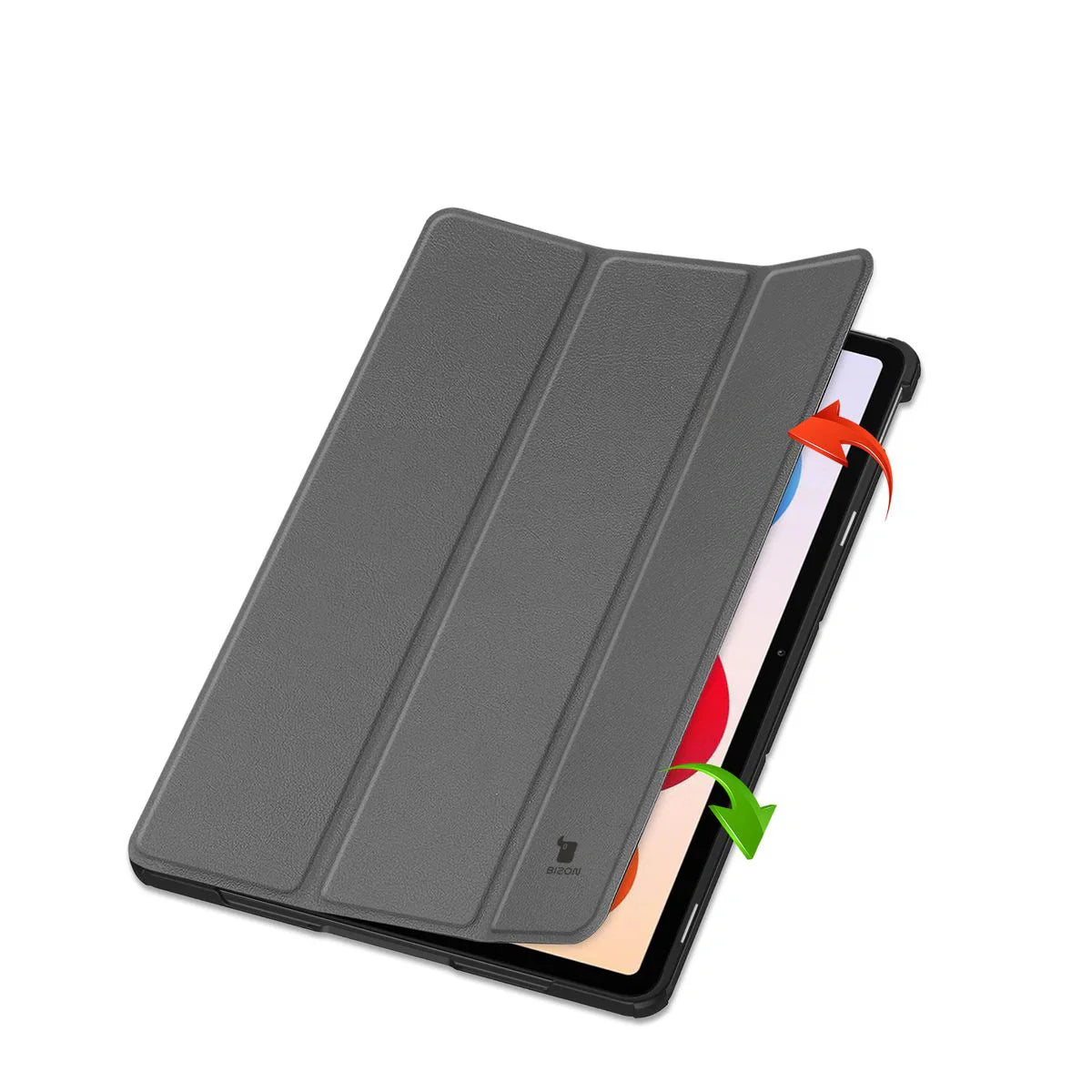 Schutzhülle für Xiaomi POCO Pad M1 / Redmi Pad 2 Pro, Bizon Case Tab Croc, Grau