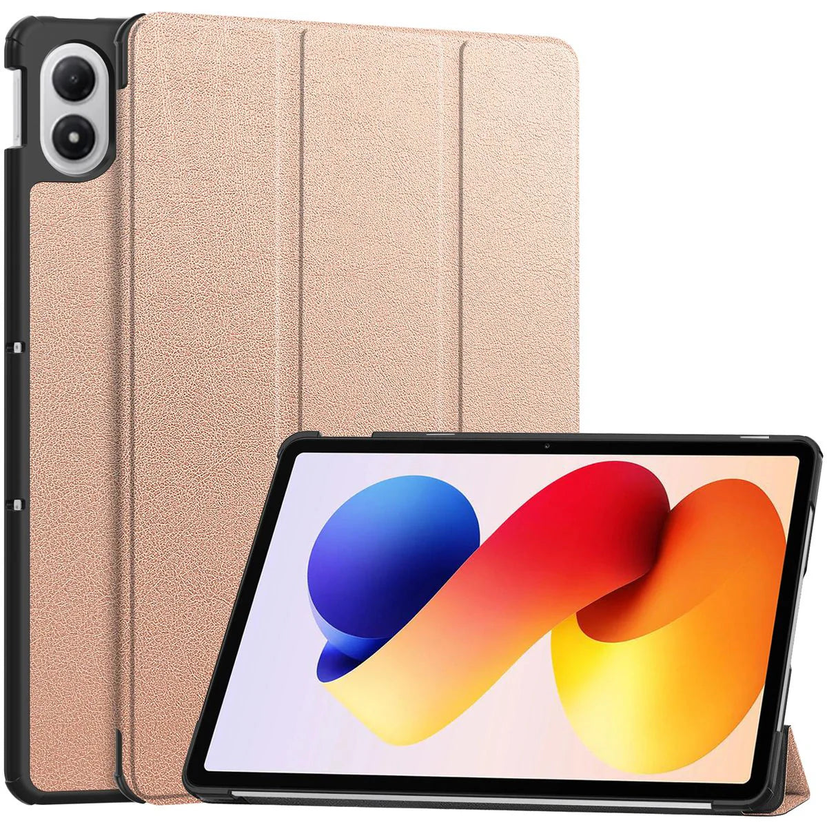 Schutzhülle für Xiaomi POCO Pad M1 / Redmi Pad 2 Pro, Bizon Case Tab Croc, Rosegold