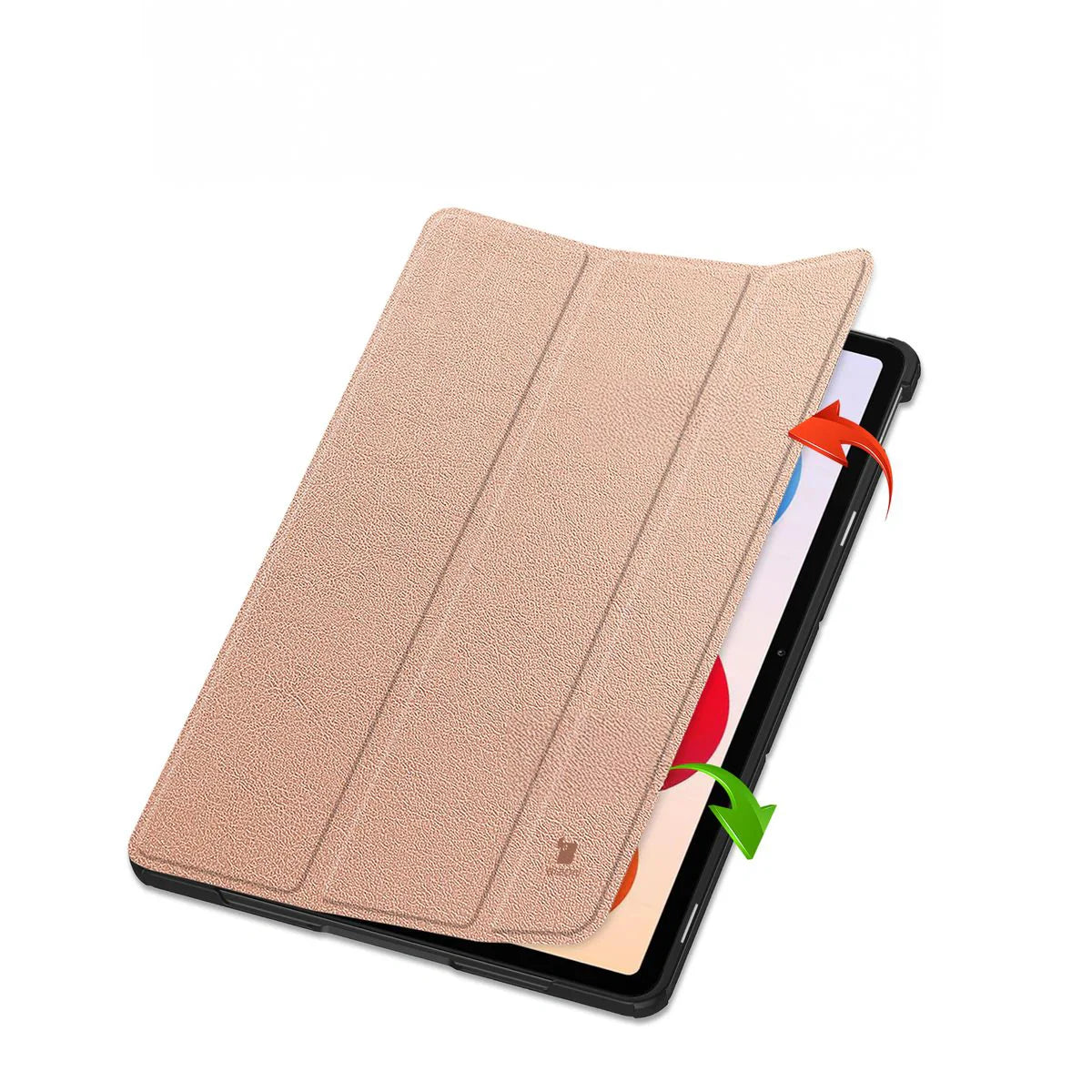 Schutzhülle für Xiaomi POCO Pad M1 / Redmi Pad 2 Pro, Bizon Case Tab Croc, Rosegold