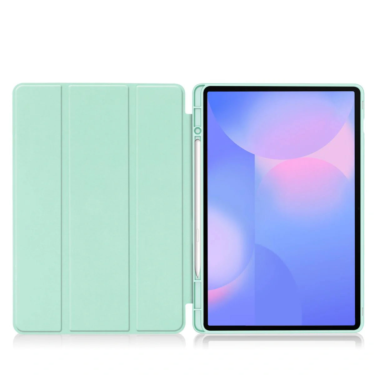 Schutzhülle mit Klappe für Galaxy Tab S10 FE Plus, Bizon Case Tab Lizard, Minze