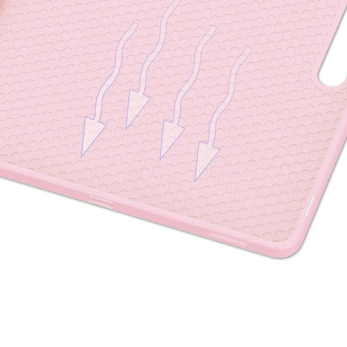 Schutzhülle mit Klappe für Galaxy Tab S10 FE Plus, Bizon Case Tab Lizard, Rosa