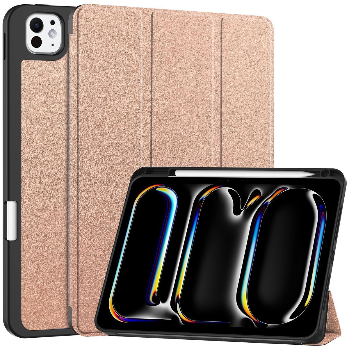 Schutzhülle für iPad Pro 11" 2025 / 2024, Bizon Case Tab Lizard, Roségold