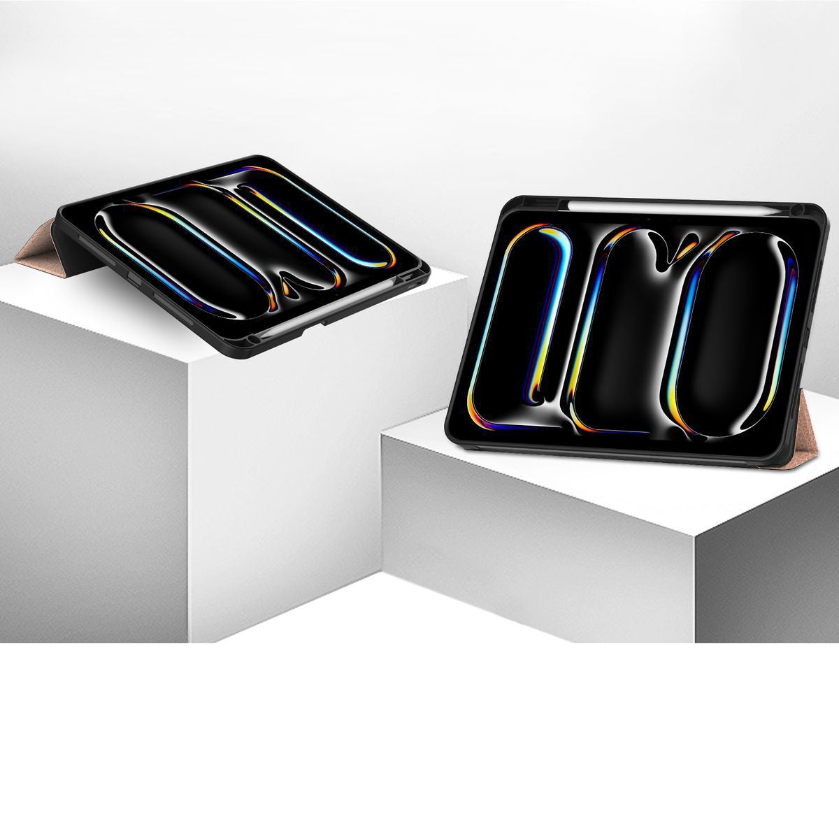 Schutzhülle für iPad Pro 11" 2025 / 2024, Bizon Case Tab Lizard, Roségold
