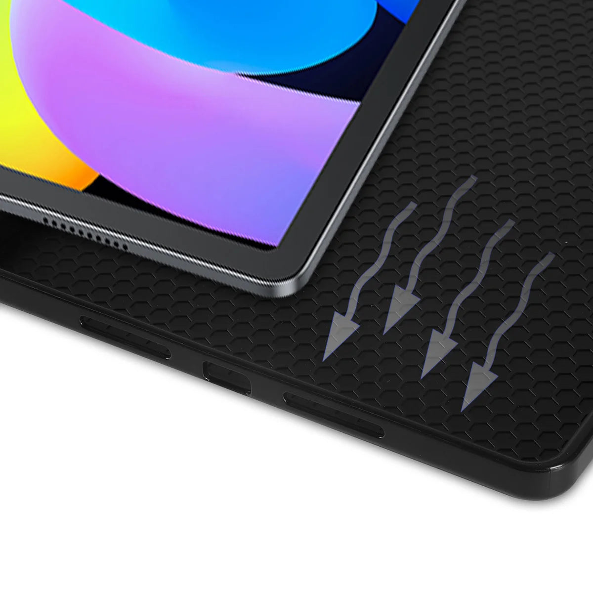 Schutzhülle mit Klappe für Lenovo Idea Tab 11, Bizon Case Tab Lizard, Grau