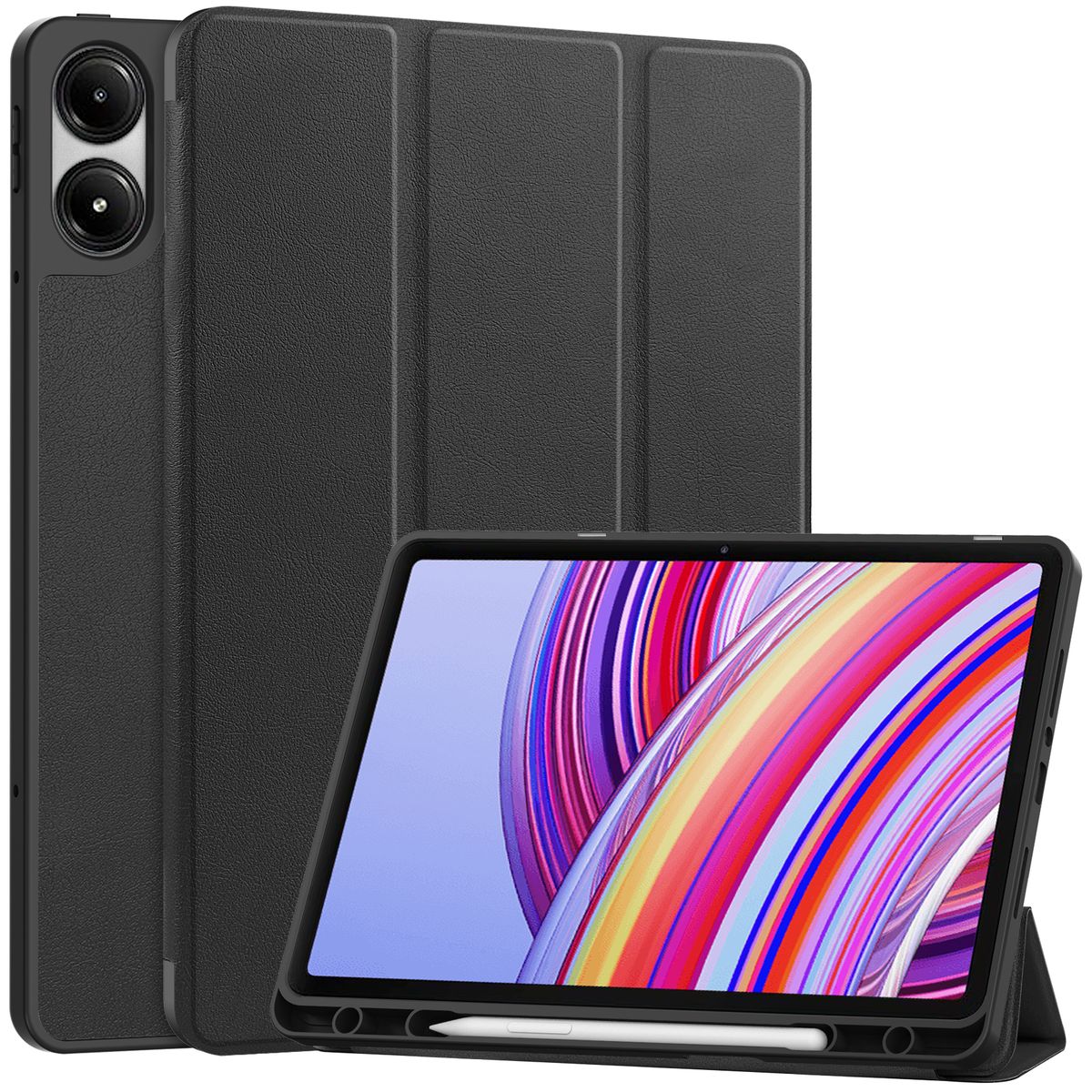 Schutzhülle für Xiaomi Redmi Pad Pro 12.1, Bizon Case Tab Lizard, Schwarz