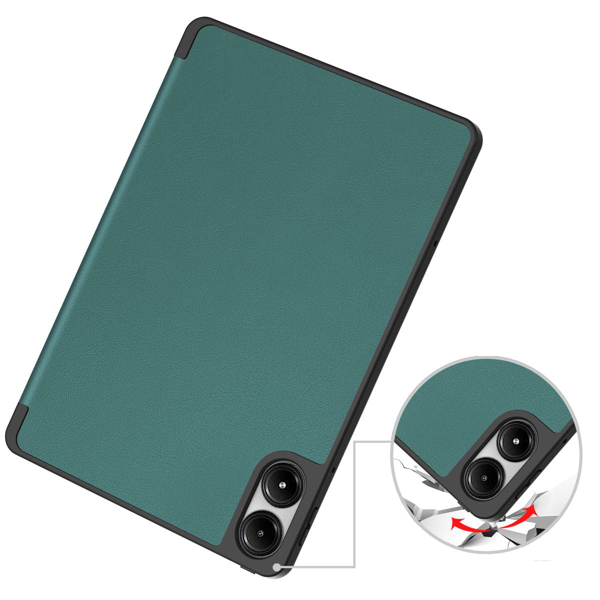 Schutzhülle für Xiaomi Redmi Pad Pro 12.1, Bizon Case Tab Lizard, Dunkelgrün