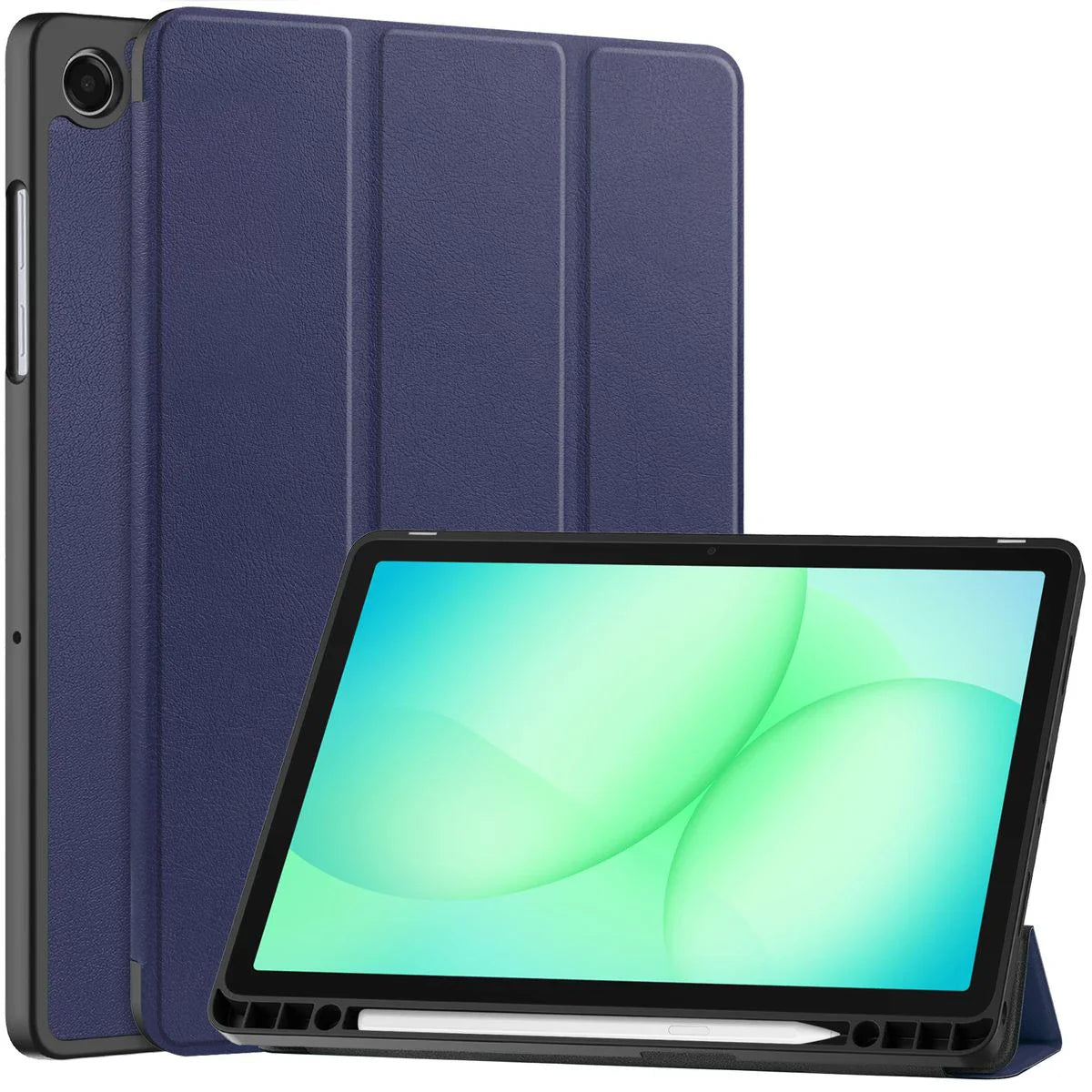 Schutzhülle mit Klappe für Galaxy Tab A11 Plus / A9 Plus, Bizon Case Tab Lizard, Dunkelblau