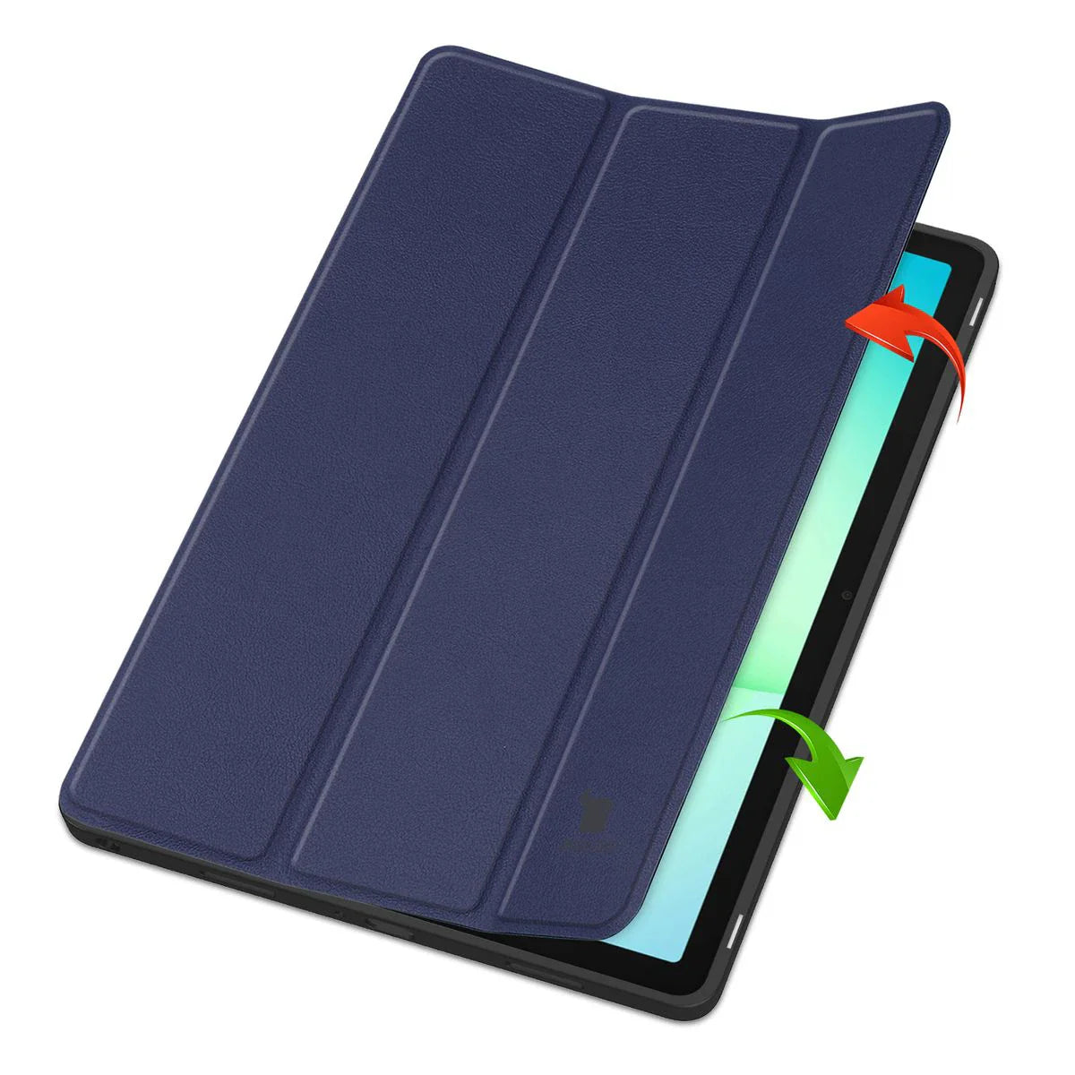 Schutzhülle mit Klappe für Galaxy Tab A11 Plus / A9 Plus, Bizon Case Tab Lizard, Dunkelblau