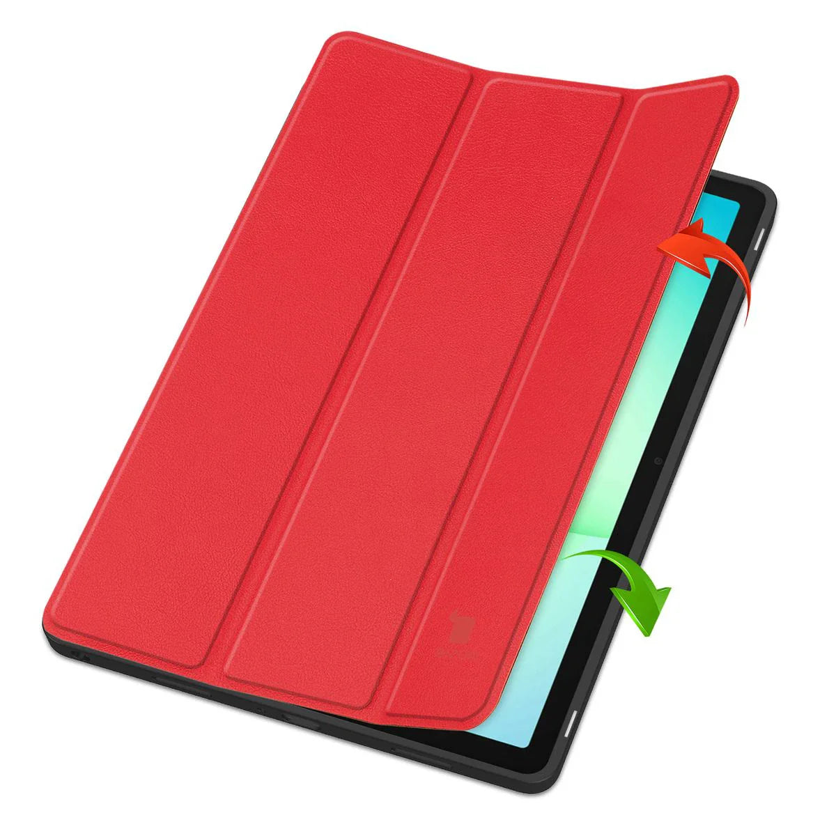 Schutzhülle mit Klappe für Galaxy Tab A11 Plus / A9 Plus, Bizon Case Tab Lizard, Rot