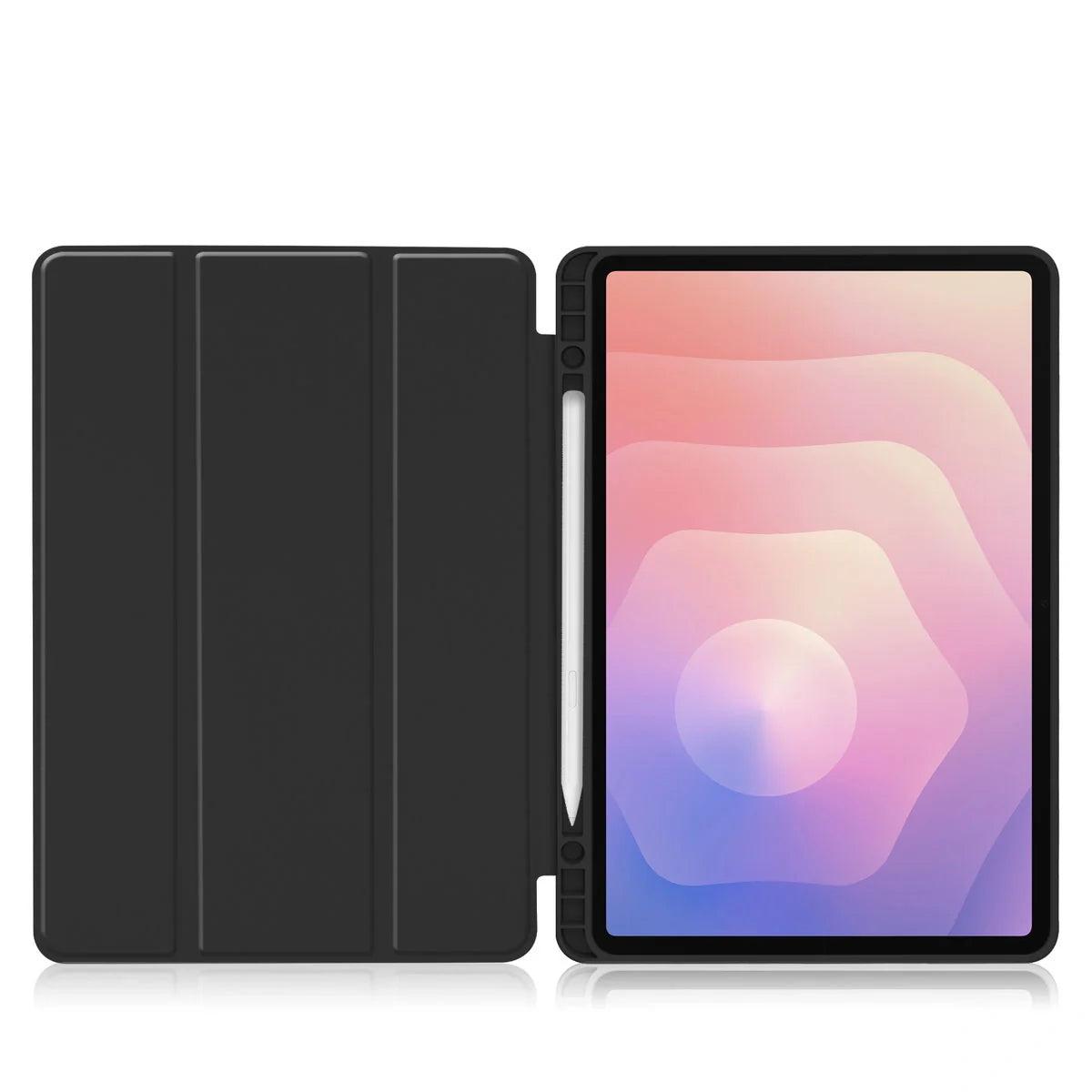 Schutzhülle mit Klappe für Galaxy Tab S11, Bizon Case Tab Lizard, Schwarz