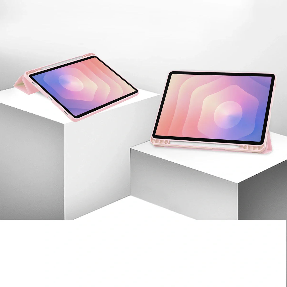 Schutzhülle mit Klappe für Galaxy Tab S11, Bizon Case Tab Lizard, Rosa