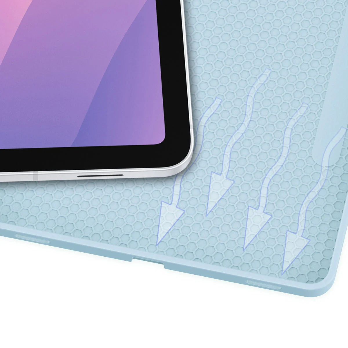 Schutzhülle mit Klappe für Galaxy Tab S11, Bizon Case Tab Lizard, Hellblau