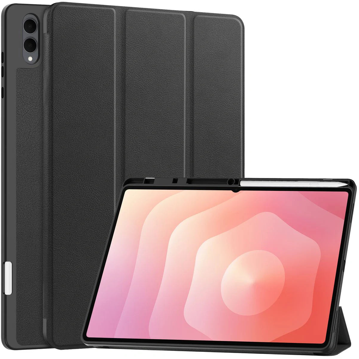 Schutzhülle mit Klappe für Galaxy Tab S11 Ultra, Bizon Case Tab Lizard, Schwarz