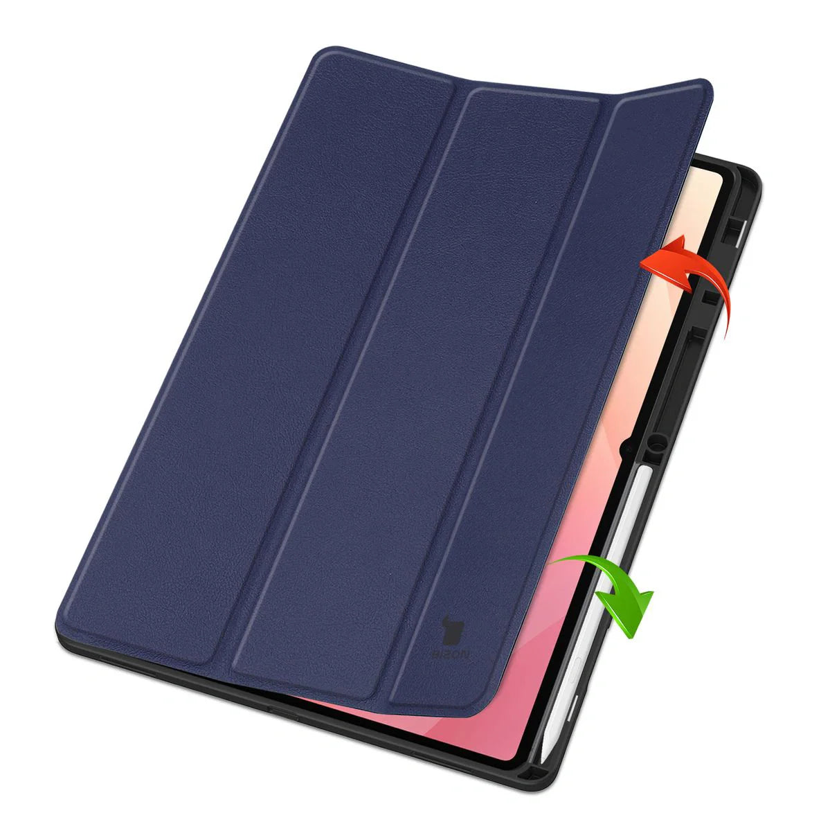 Schutzhülle mit Klappe für Galaxy Tab S11 Ultra, Bizon Case Tab Lizard, Dunkelblau