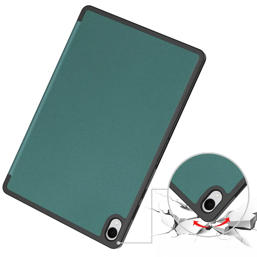 Schutzhülle mit Klappe für Galaxy Tab S12 Plus, Bizon Case Tab Croc, Dunkelgrün (3/9)