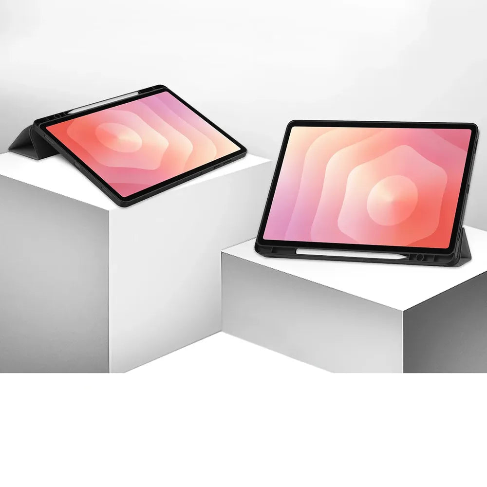 Schutzhülle mit Klappe für Galaxy Tab S12 Plus, Bizon Case Tab Croc, Grau (5/9)