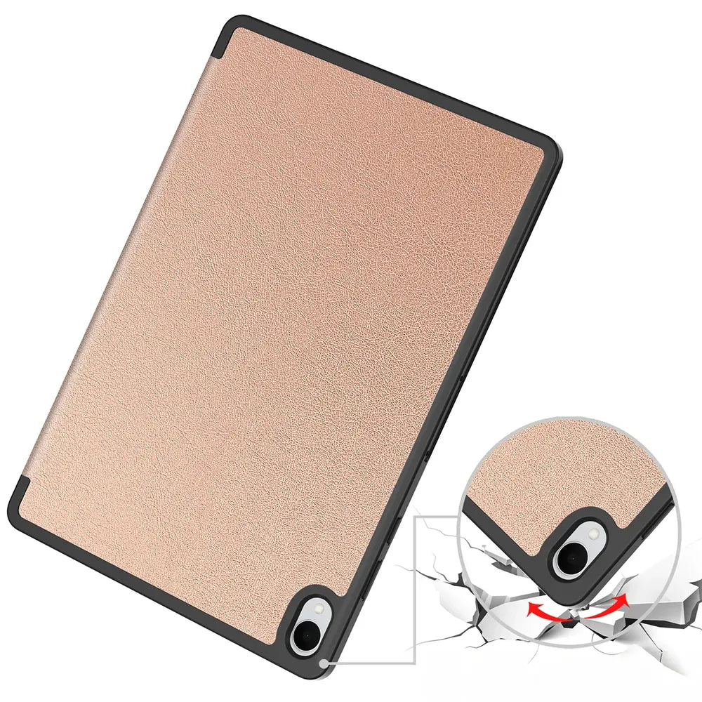 Schutzhülle mit Klappe für Galaxy Tab S12 Plus, Bizon Case Tab Croc, Rosegold (3/9)