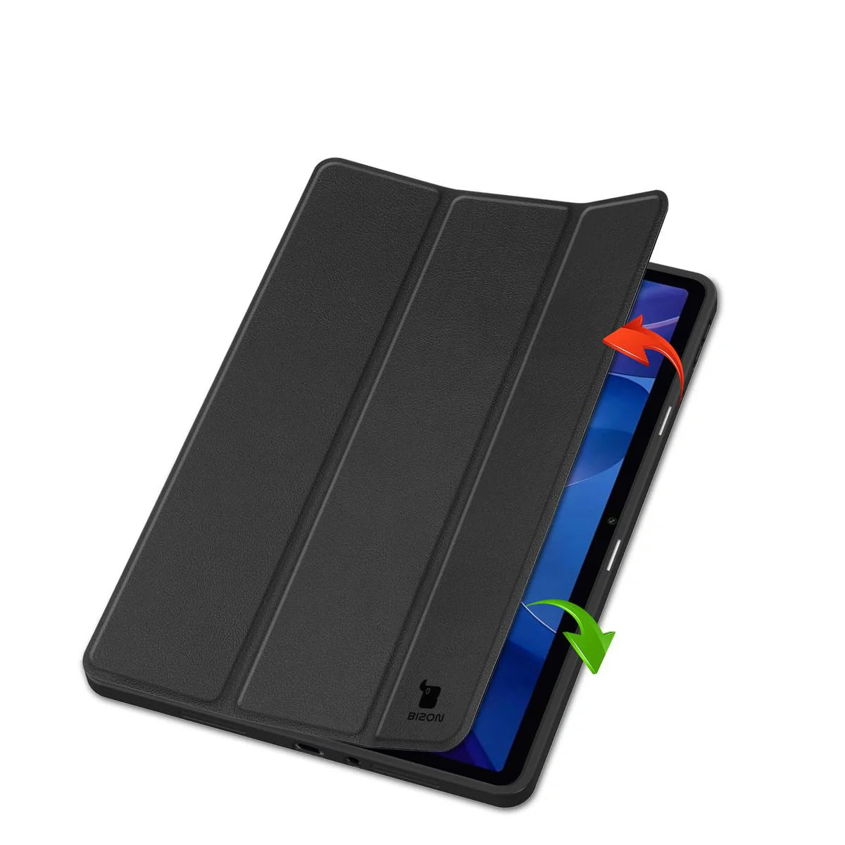 Schutzhülle mit Klappe für Xiaomi Redmi Pad 2, Bizon Case Tab Lizard, Schwarz