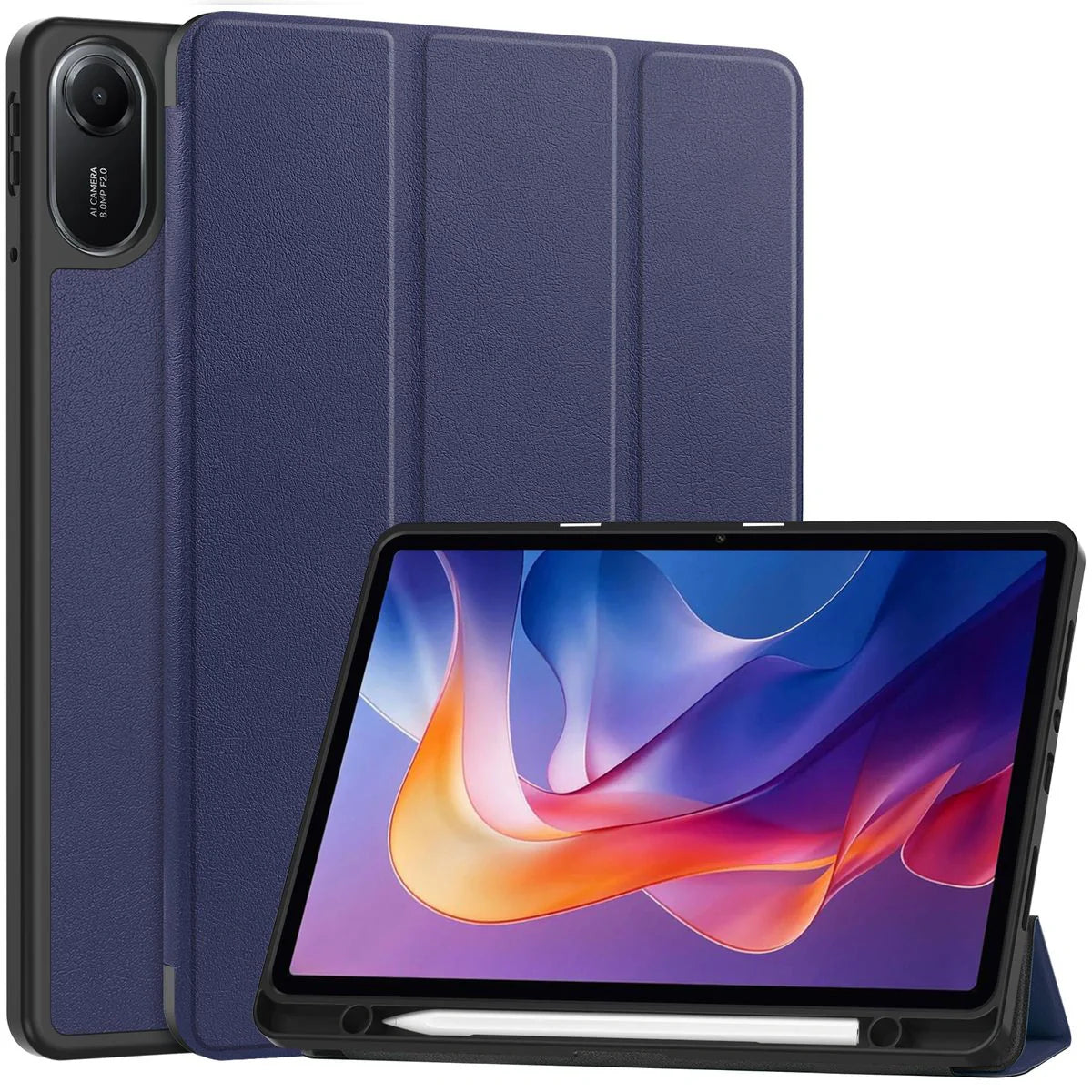 Schutzhülle mit Klappe für Xiaomi Redmi Pad 2, Bizon Case Tab Lizard, Dunkelblau