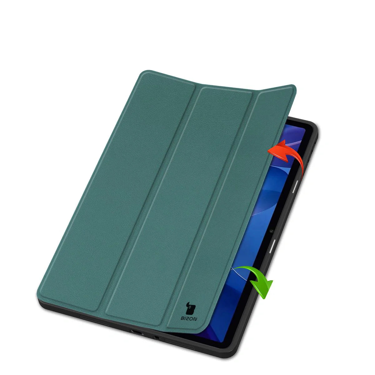 Schutzhülle mit Klappe für Xiaomi Redmi Pad 2, Bizon Case Tab Lizard, Dunkelgrün