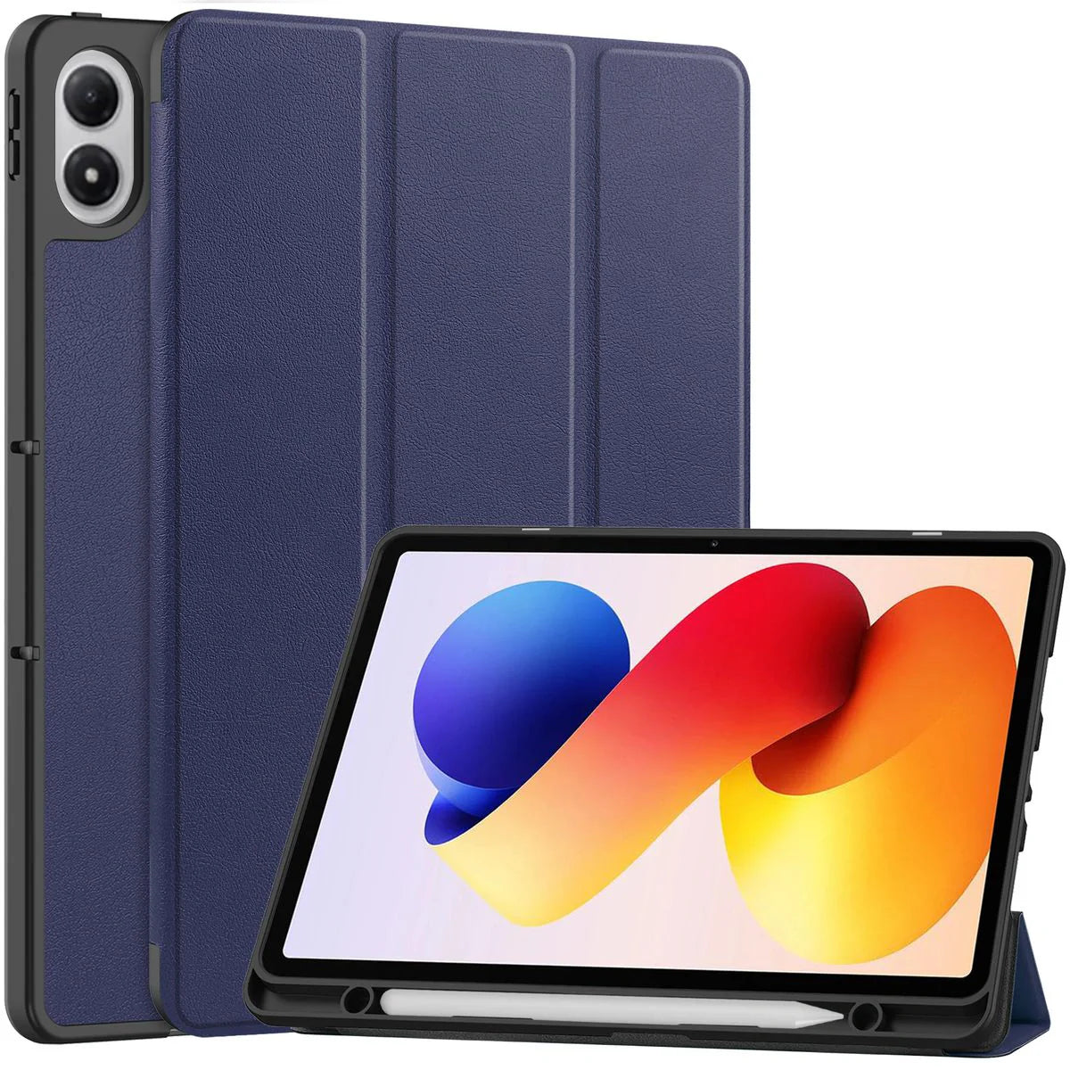 Schutzhülle mit Klappe für Xiaomi POCO Pad M1 / Redmi Pad 2 Pro, Bizon Case Tab Lizard, Dunkelblau