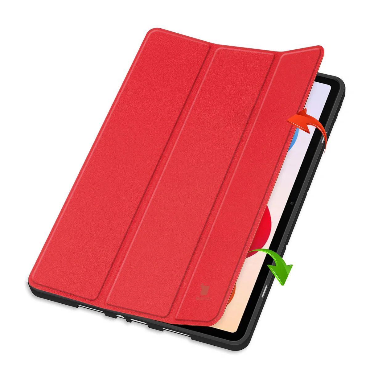 Schutzhülle mit Klappe für Xiaomi POCO Pad M1 / Redmi Pad 2 Pro, Bizon Case Tab Lizard, Rot