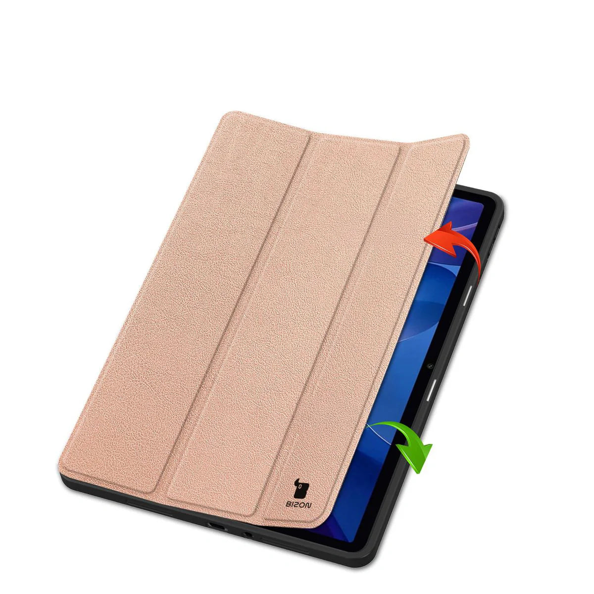 Schutzhülle mit Klappe für Xiaomi Redmi Pad 2, Bizon Case Tab Lizard, Rosegold
